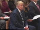 The USA president, Donald Trump listens to the holy Quran